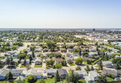 downtown Grand Prairie arial image of community